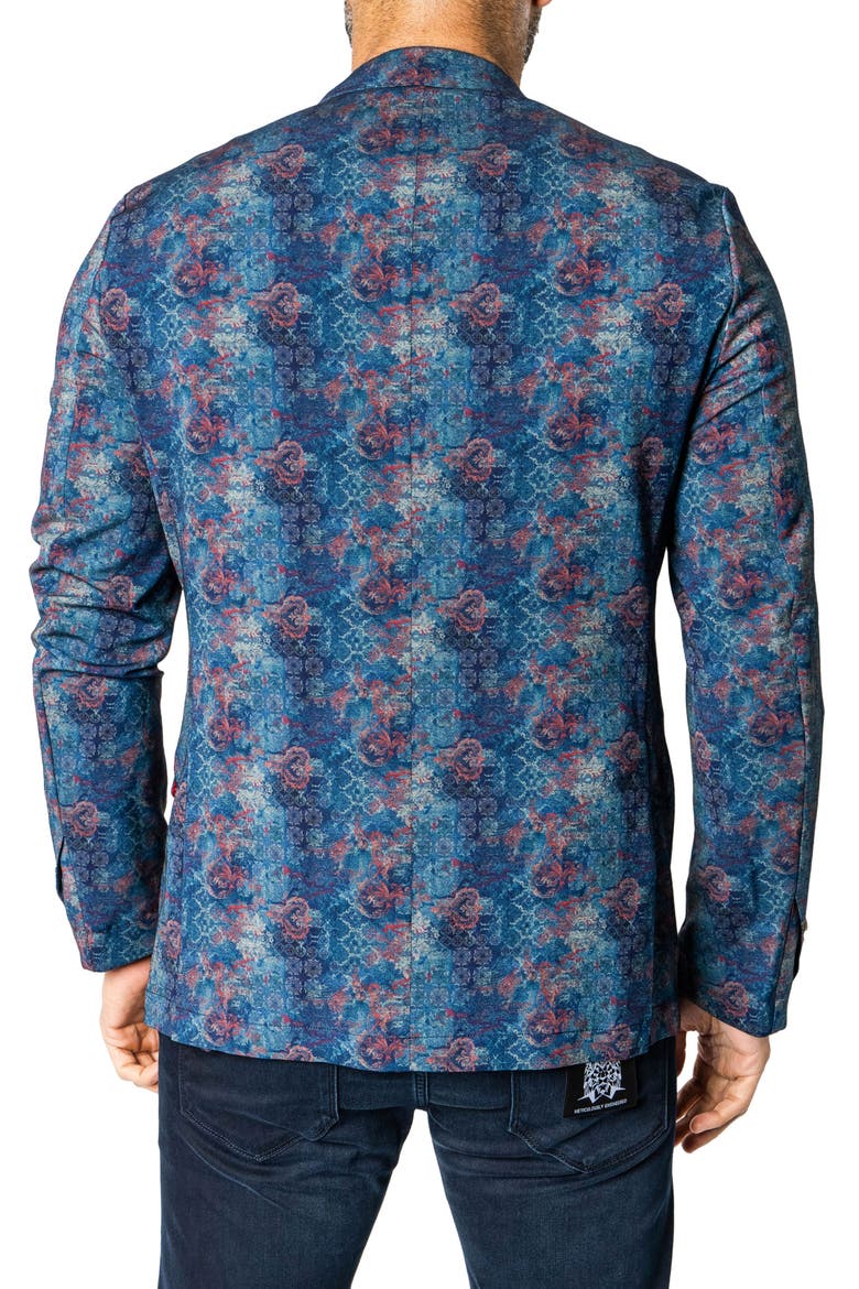 Descartes Unconstructed Badboy White Blazer, Alternate, color, BLUE