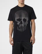 PHILIPP PLEIN Round Neck T-Shirt Skull Strass Skull Strass Men