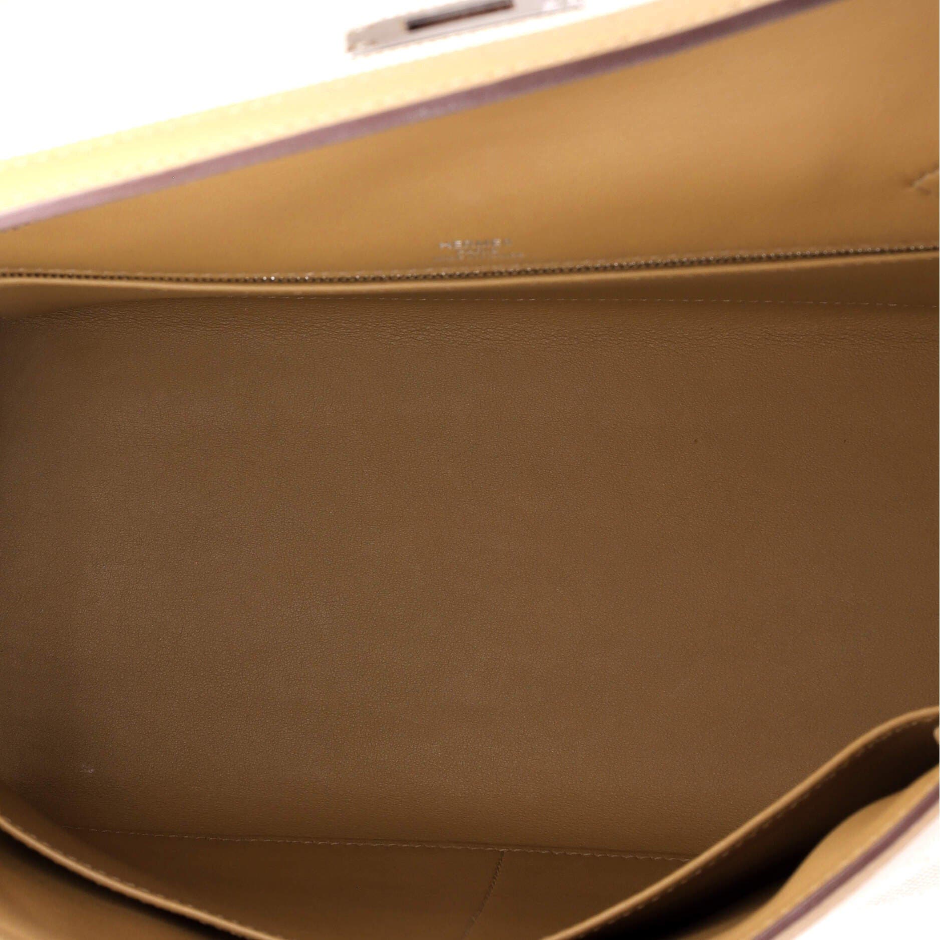 Kelly Handbag Toile and Brown Swift with Palladium Hardware 28, Alternate, color, Brown
