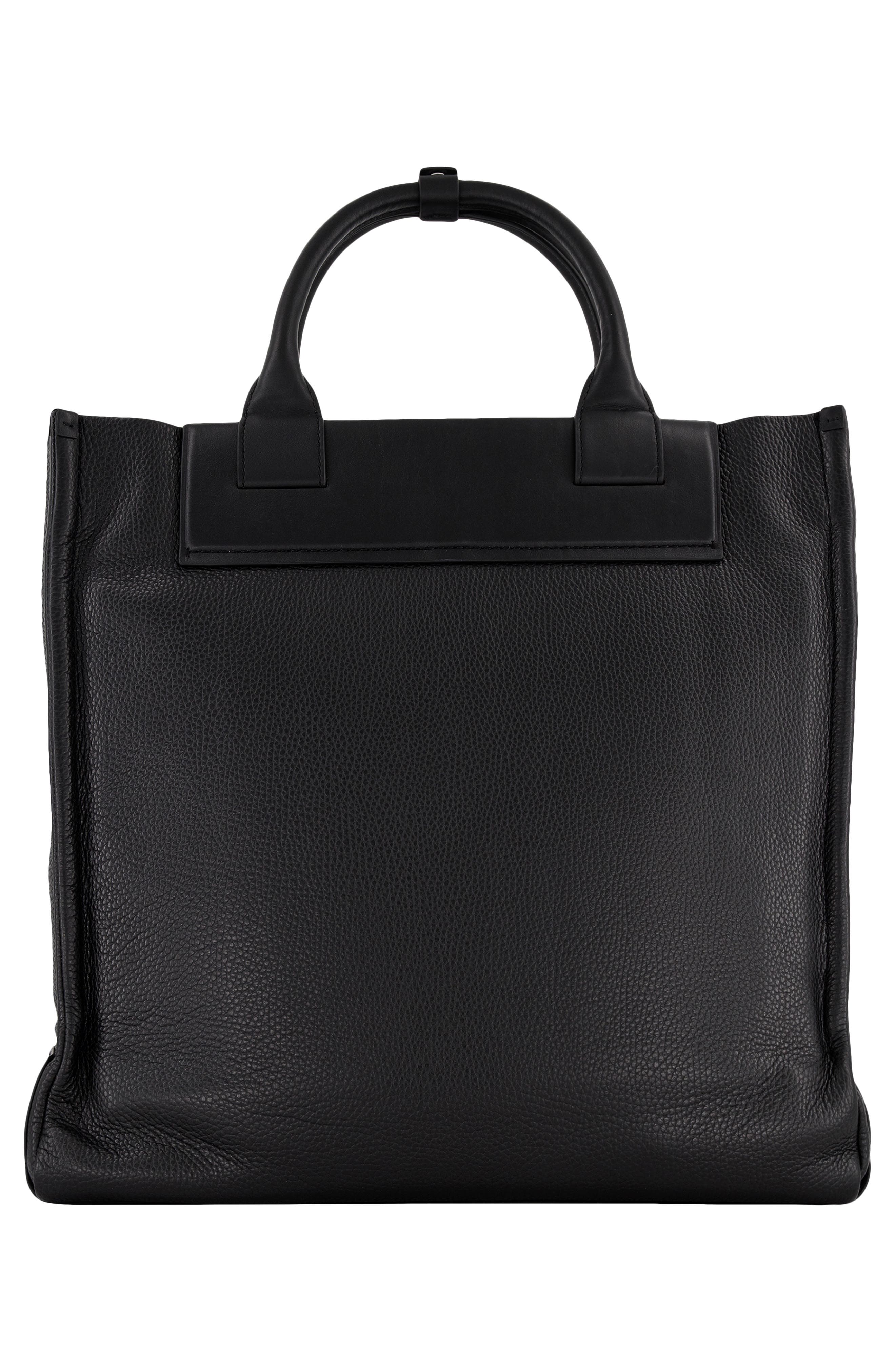 Vince Nordhelm Leather Tote, Alternate, color, Black