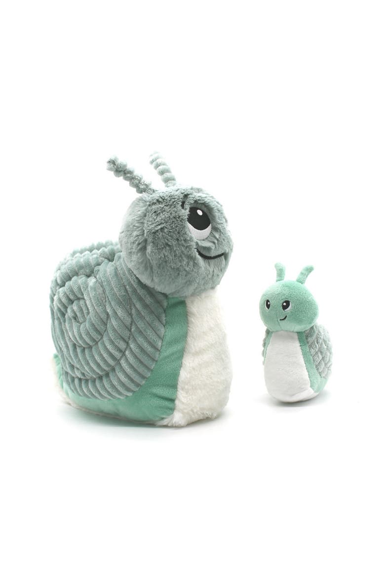 Snail Mom and Her Baby - Secret Keeper Plush Toy, Eco-Friendly, Soft & Washable, Main, color, Mint