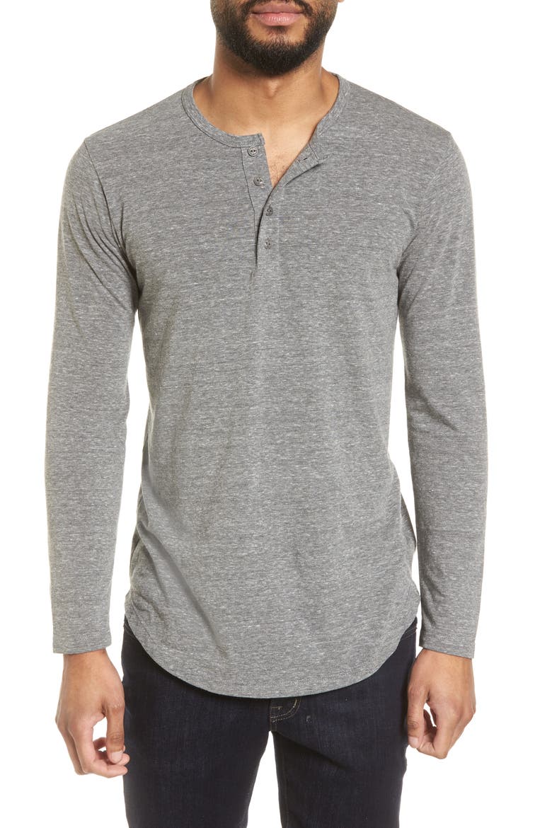 Scallop Henley, Main, color, HEATHER GREY