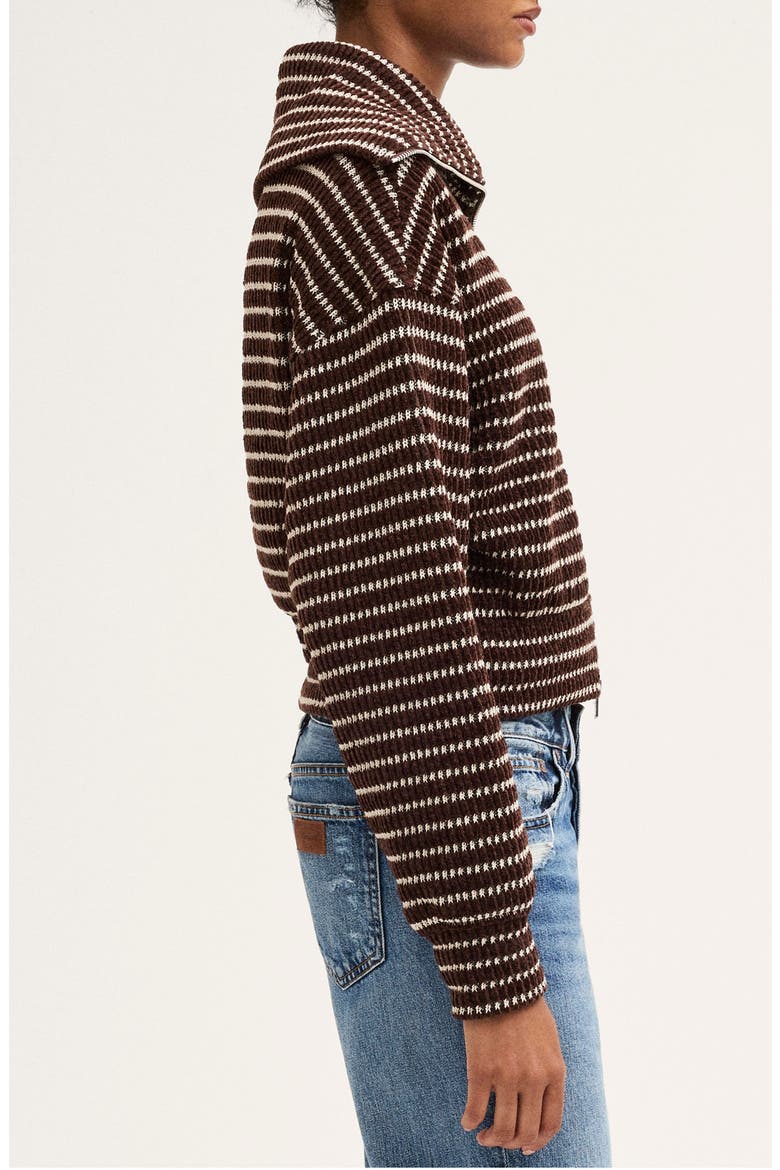 Zip Up Knit Jacket, Alternate, color, AZIZ STRIPE