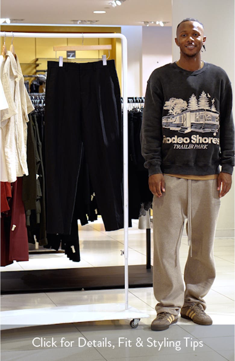 Linen Blend Tapered Leg Pants, sales video thumbnail