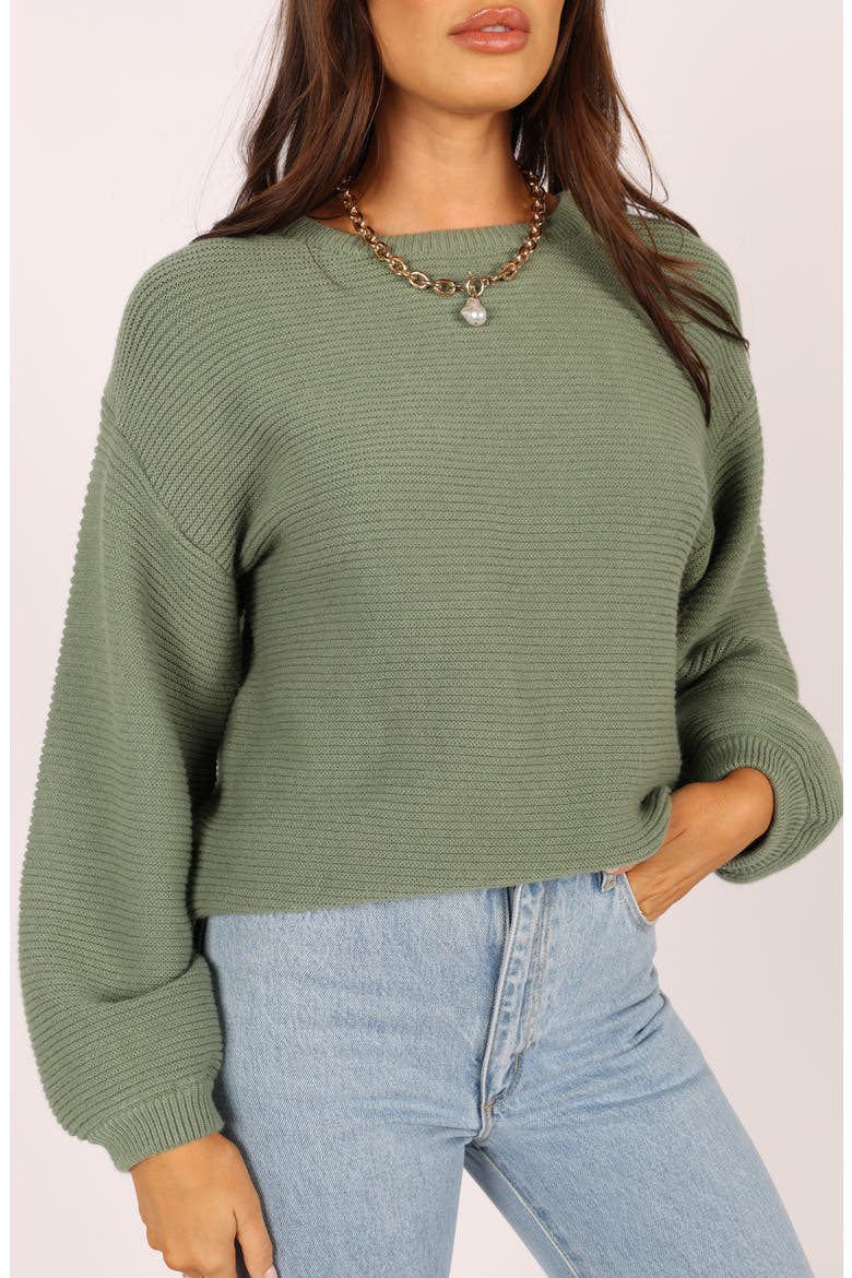 Lakelyn Textured Crewneck Sweater, Alternate, color, KHAKI