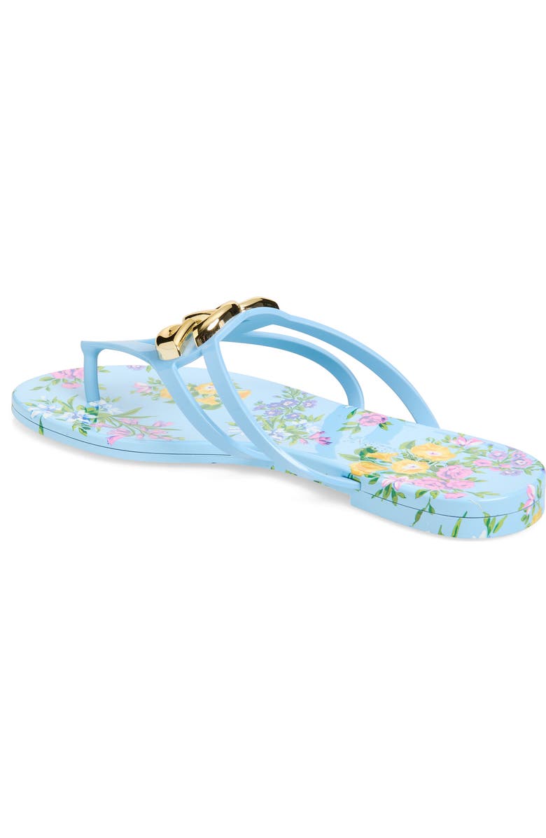 Dolce&Gabbana Logo Flip Flop, Alternate, color, Fiorellini F.celeste