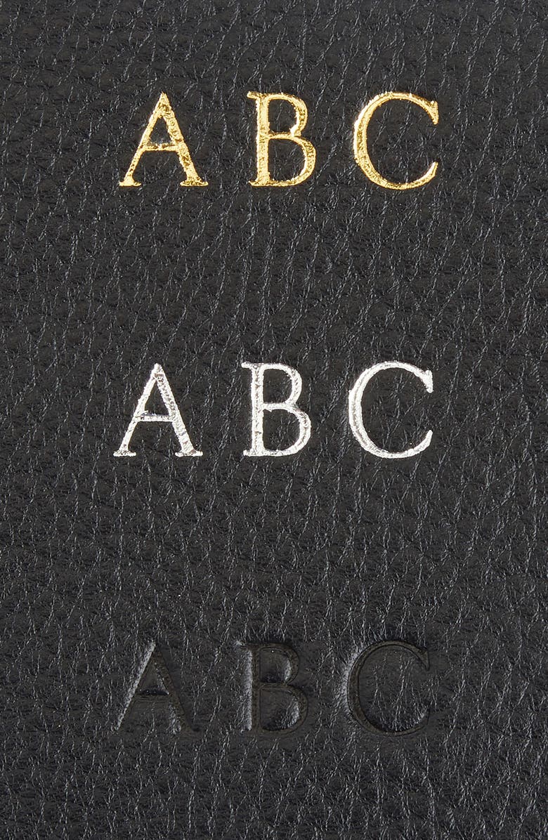 ROYCE New York Personalized RFID Blocking Leather Clutch Wallet, Alternate, color, Black - Deboss