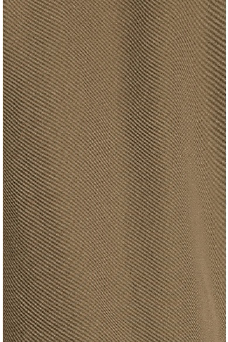 Drape Front Stretch Twill Shirt, Alternate, color, KHAKI