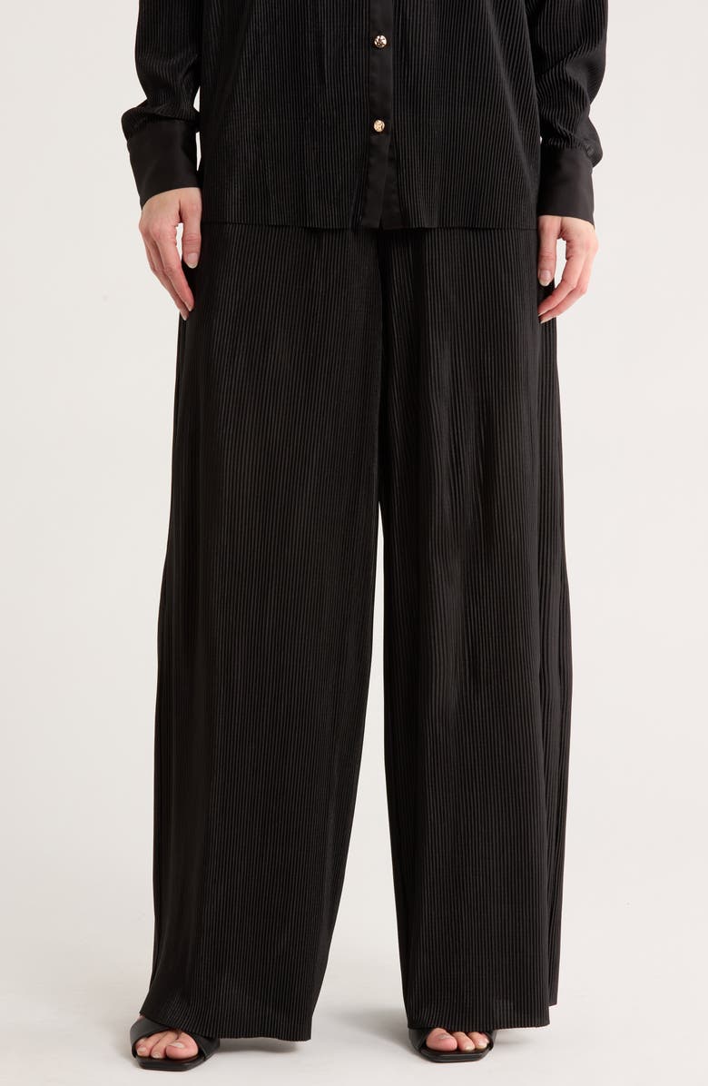 Gemma + Jane Plissé Charmeuse Pull-On Pants, Main, color,