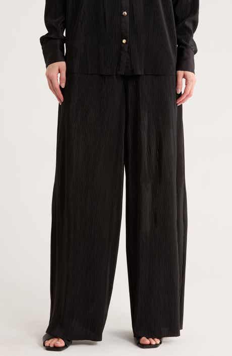 Gemma + Jane Plissé Charmeuse Pull-On Pants