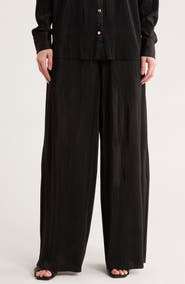 Gemma + Jane Plissé Charmeuse Pull-On Pants