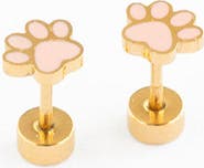 Pip Pop Paw Print Stud Earrings