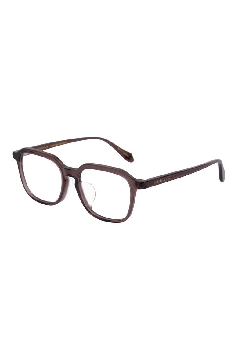 Hau Oli 53mm Low Bridge Square Optical Glasses, Alternate, color, CARIBBEAN CONCH / CLEAR LENSES