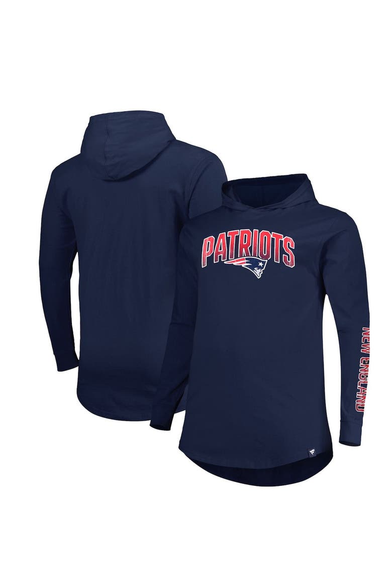 Men's Fanatics Branded Navy New England Patriots Big & Tall Front Runner Pullover Hoodie, Main, color, Navy