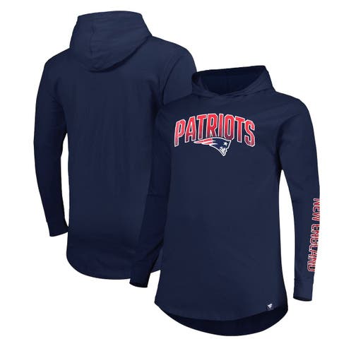 Men's Fanatics Branded Navy New England Patriots Big & Tall Front Runner Pullover Hoodie