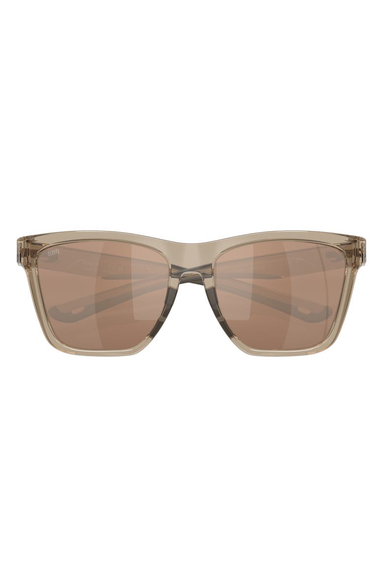 Costa Del Mar Panga II 57mm Sunglasses, Alternate, color, Taupe / Copper Silver