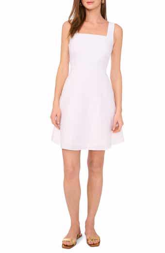 Vince Camuto Square Neck Linen Blend Minidress