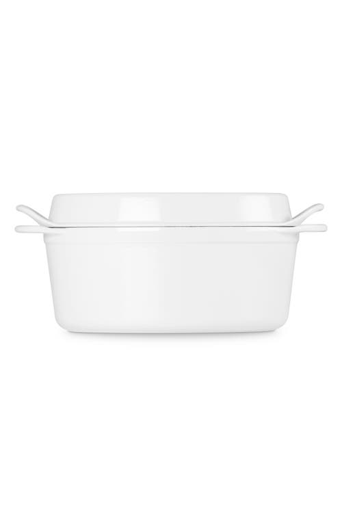Le Creuset Enamel Cast Iron Doufeu In White