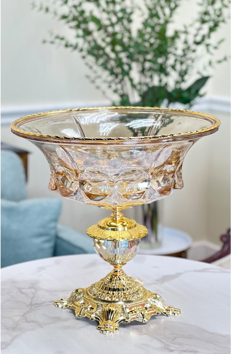 Mark Roberts Classic Pedestal Bowl, Alternate, color, Amber