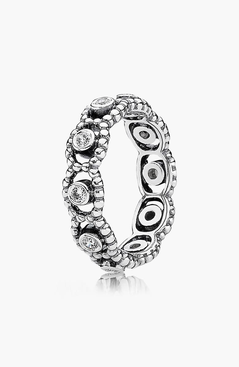 PANDORA 'Her Majesty' Band Ring, Main, color,