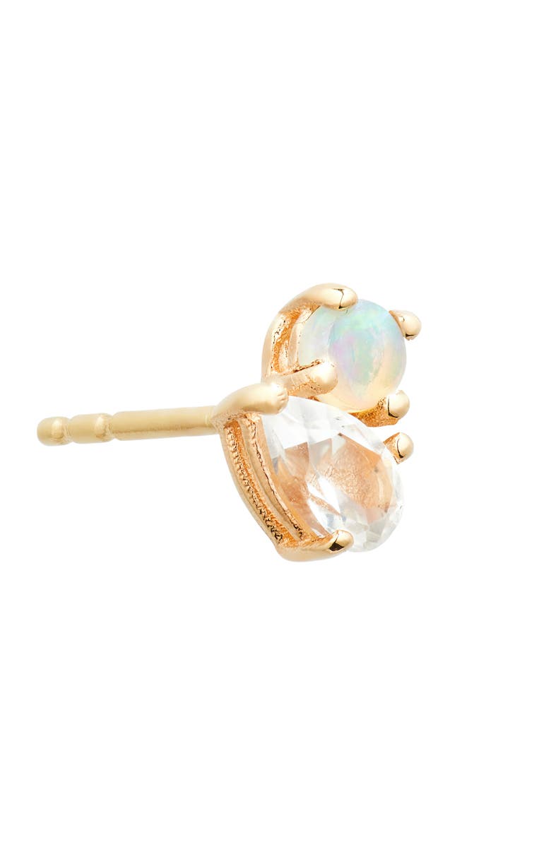 Anzie x Mel Soldera Jumelle Single Stud Earring, Alternate, color, Gold/Left