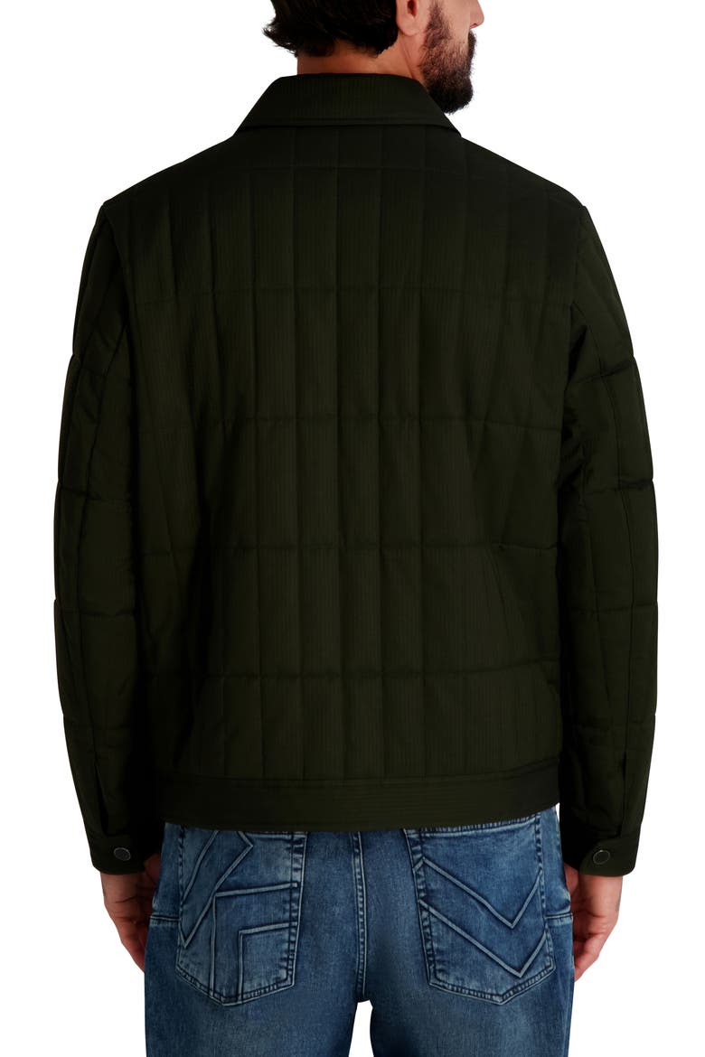 Quilted Herringbone Shirt Jacket, Alternate, color, OLIVE