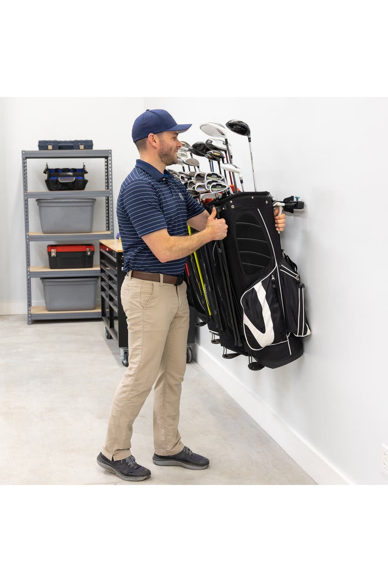 G-Golf | Adjustable Wall Storage System | Holds 300 lbs, Alternate, color, Black