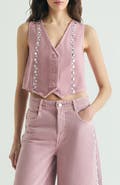 Scalpers Denim Studs Vest