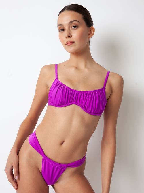 Villa Fresca Nev Bikini Swimsuit Top In Berry