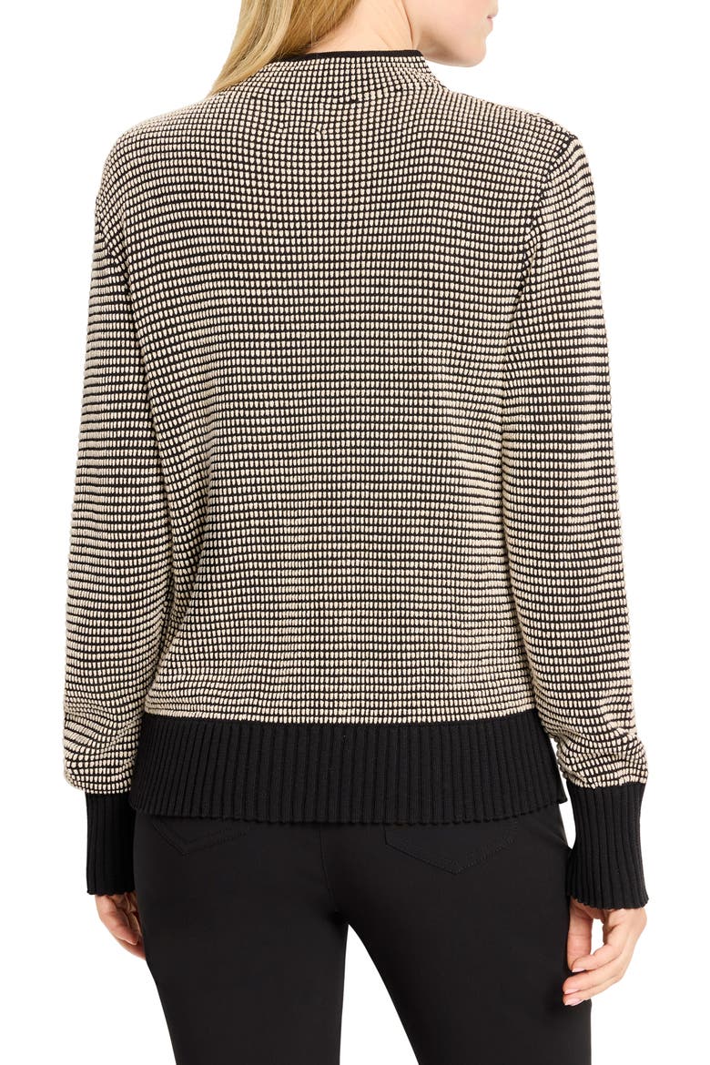 Mock Neck Pixel Knit Sweater, Alternate, color, BLACK MULTI