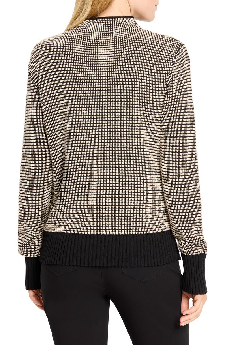 NIC+ZOE Mock Neck Pixel Knit Sweater, Alternate, color, Black Multi