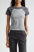 Paloma Wool Puka Raglan Sleeve Colorblock Jersey Baby Tee