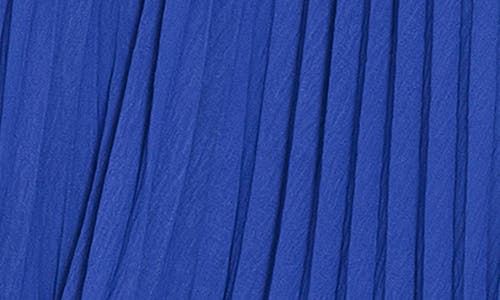 Calvin Klein Aerowash Long Sleeve Pleated Midi Dress In Ultramarine