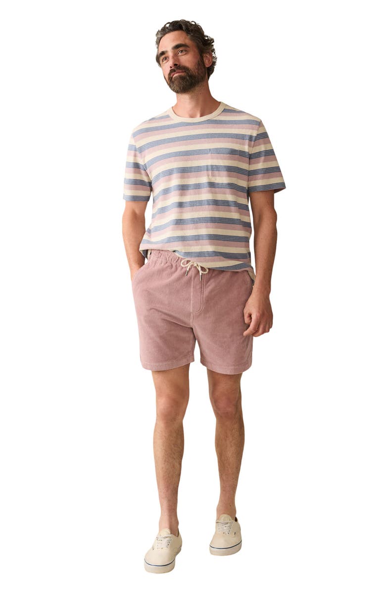 Faherty Corduroy Drawstring Shorts, Alternate, color, Dusty Plum