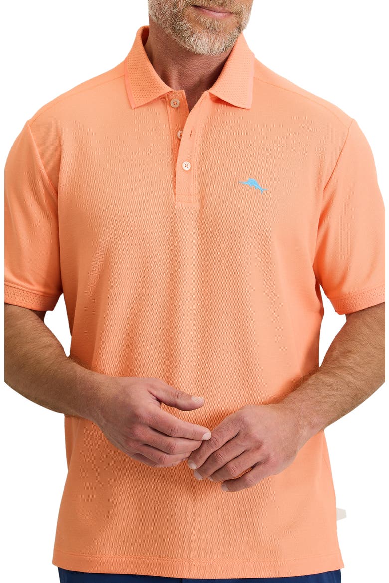 Emfielder Icon Solid IslandZone® Polo, Main, color, PEACH PARROT