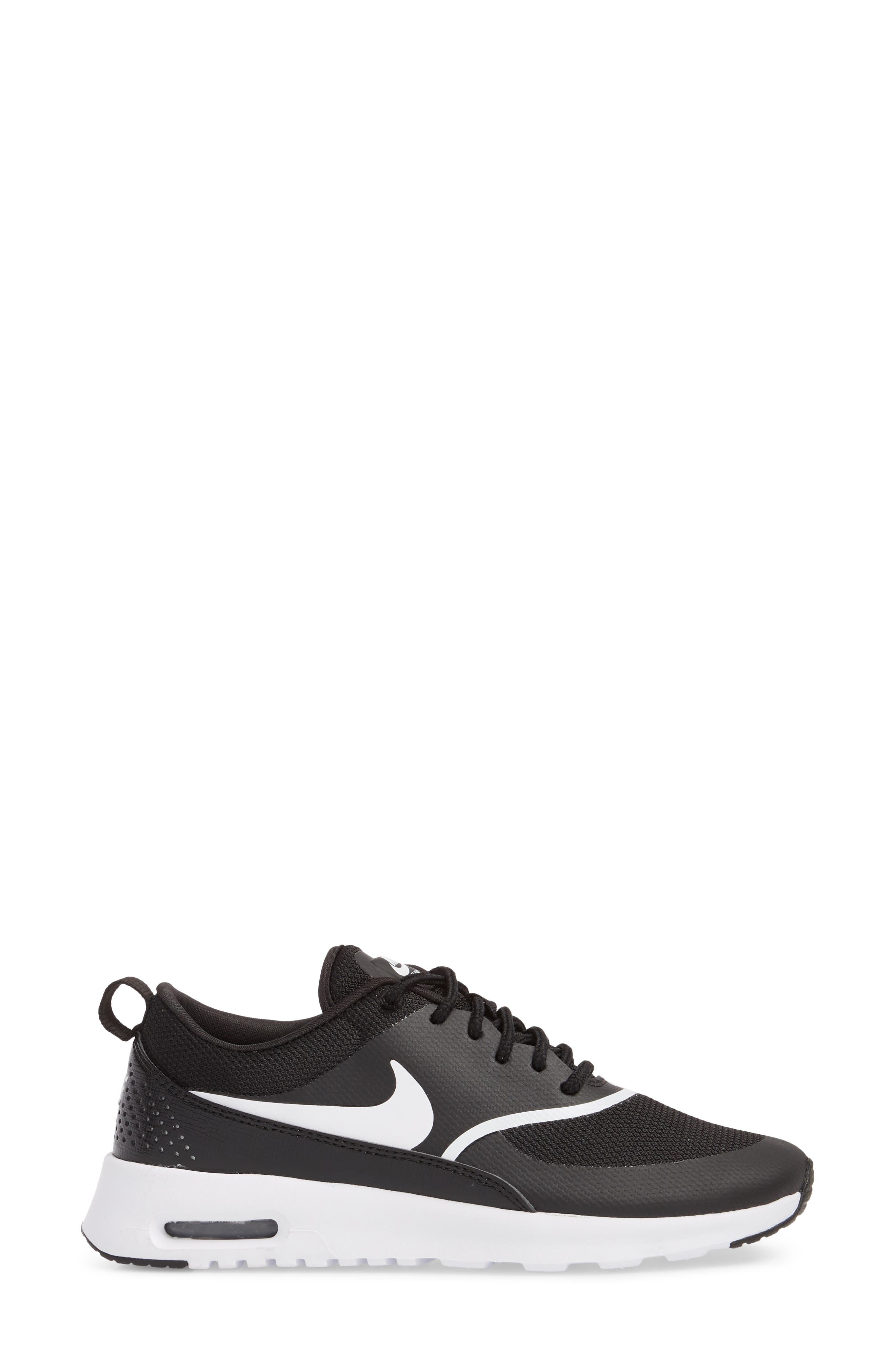 Air Max Thea Sneaker, Alternate, color, BLACK/ WHITE