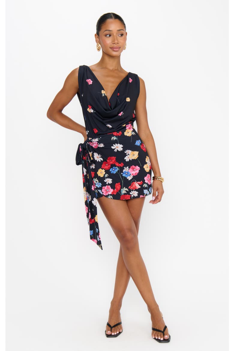 Callie Cowl Dress, Alternate, color, Falling Floral