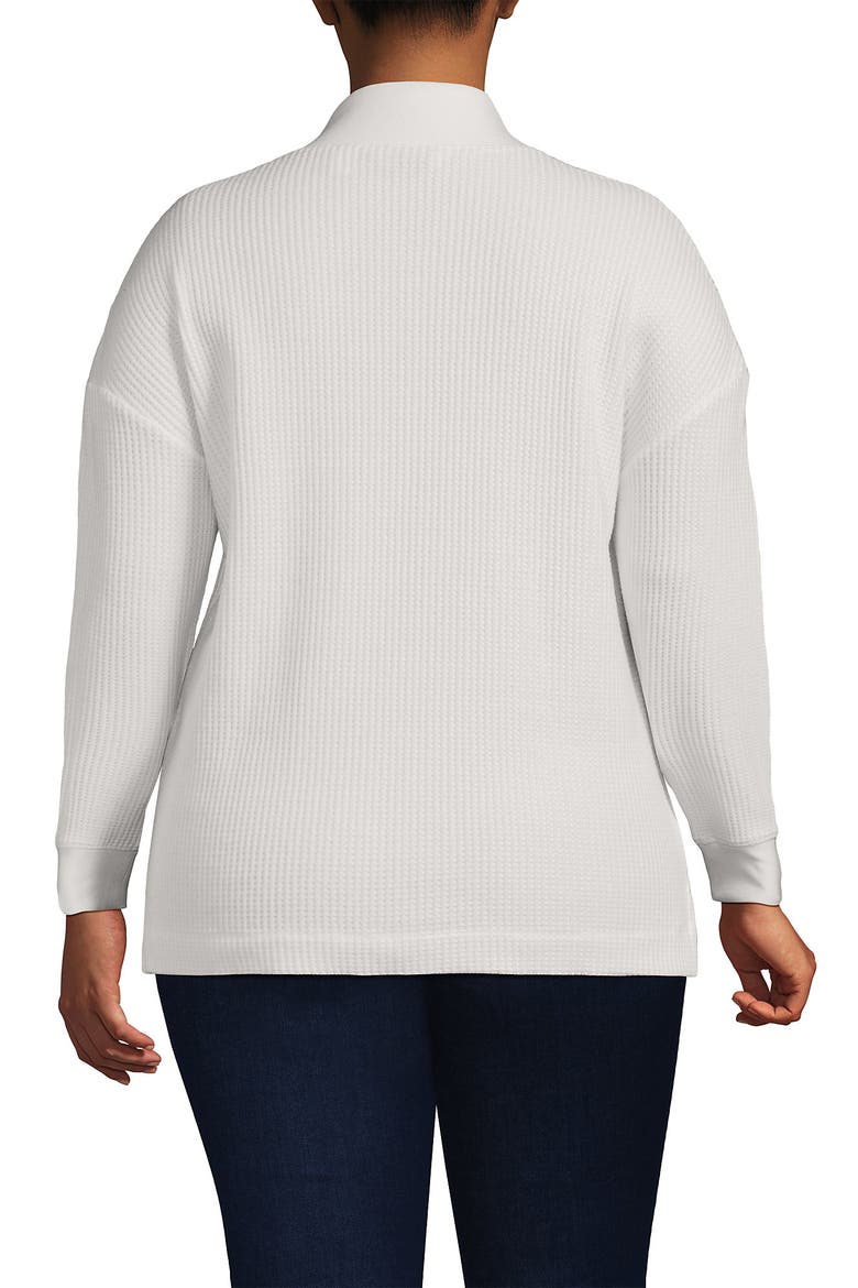 Long Sleeve Waffle Shawl Collar Henley, Alternate, color, Ivory