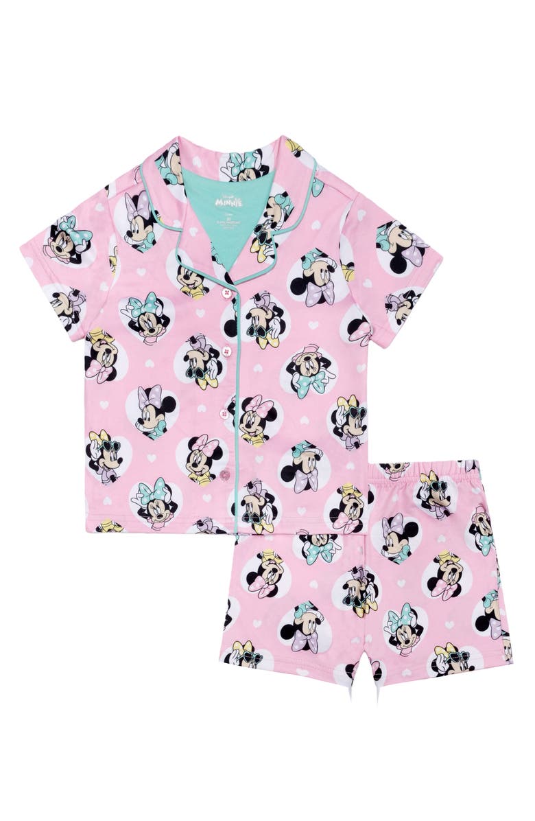 AME Minnie Dots Short Pajamas, Main, color, Pink