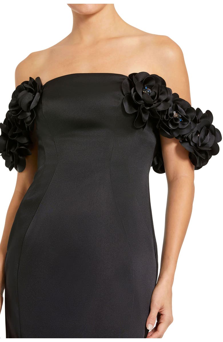 Mac Duggal Embellished Velvet Strapless A Line Ankle Dress, Alternate, color, Black