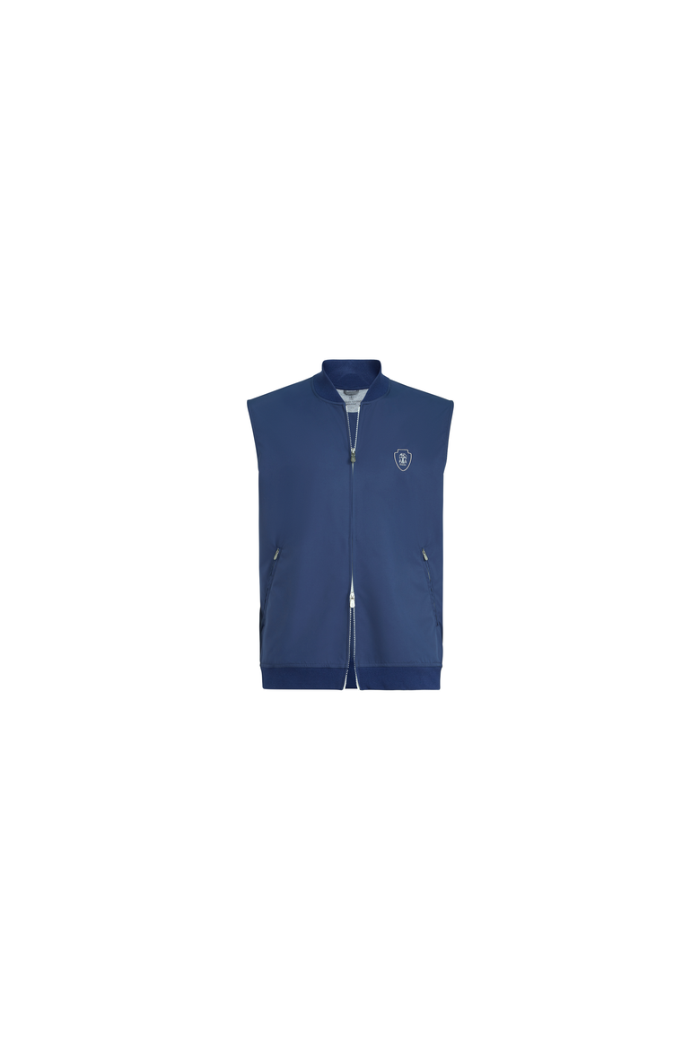 Nylon vest with logo, Alternate, color, Avio Blue