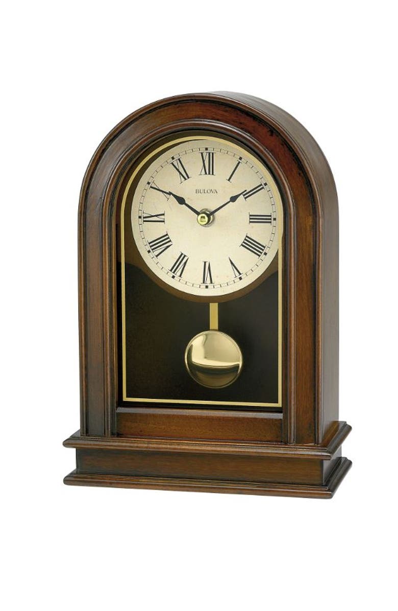 Bulova Clocks Director Wall Clock in Satin Pewter Finish, Main, color, Satin Pewter