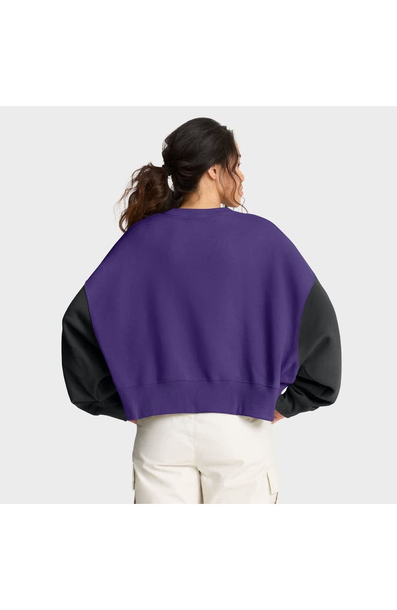 Nike Women's Nike Purple Minnesota Vikings Oversized Color-Block Pullover Sweatshirt, Alternate, color, Purple