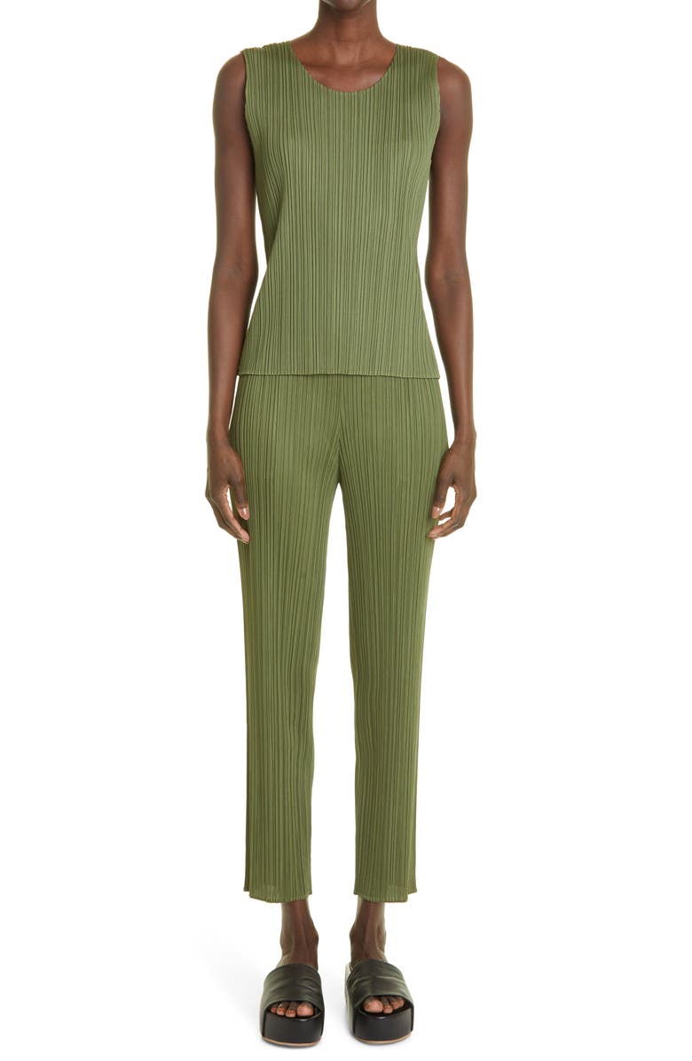 Pleats Please Issey Miyake Pleated Ankle Pants, Alternate, color,