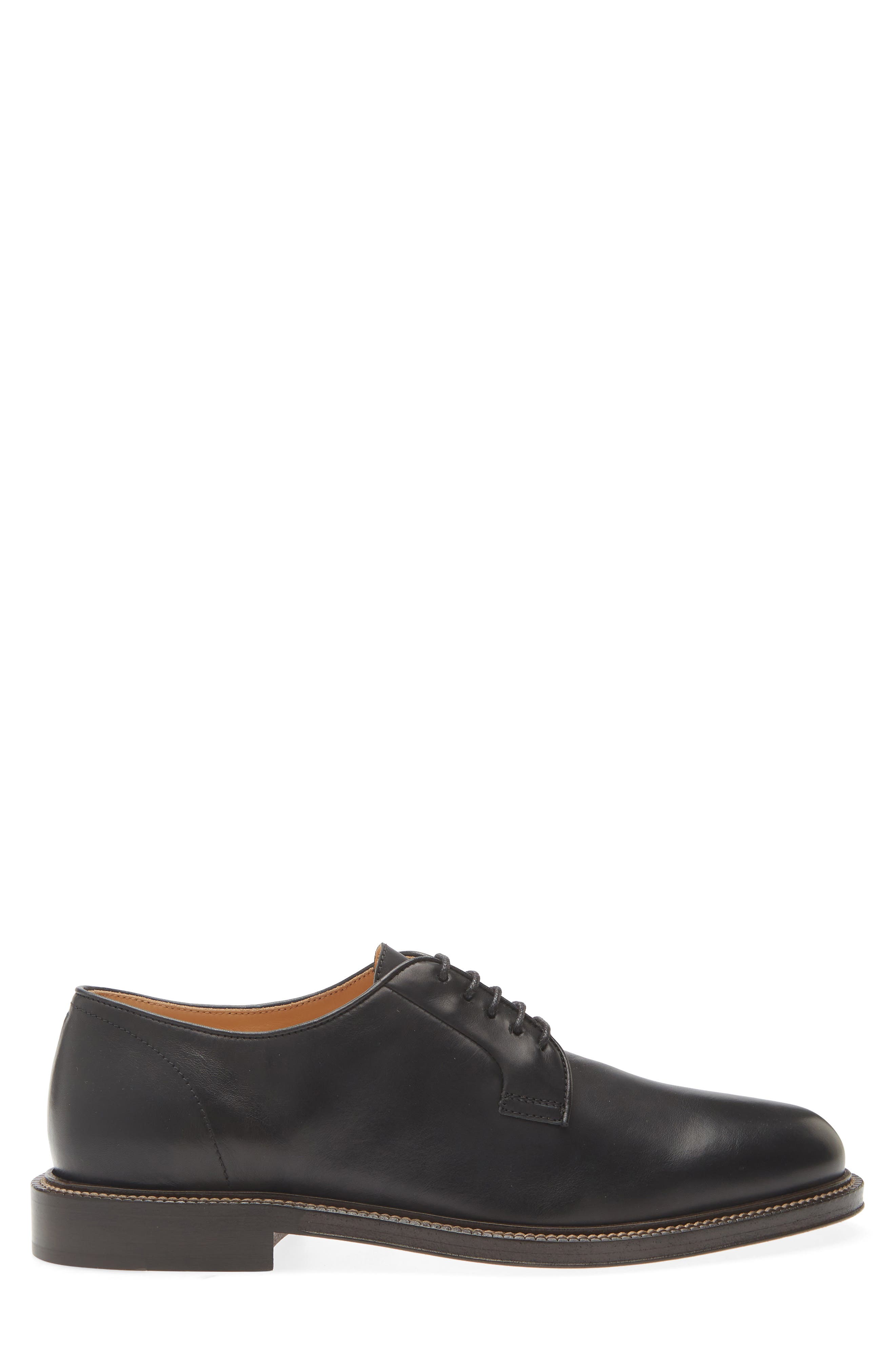 Brunello Cucinelli Leather Derby, Alternate, color, C101 Black