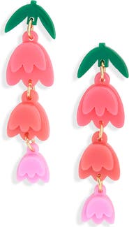 Leith Spring Tulip Linear Drop Earrings