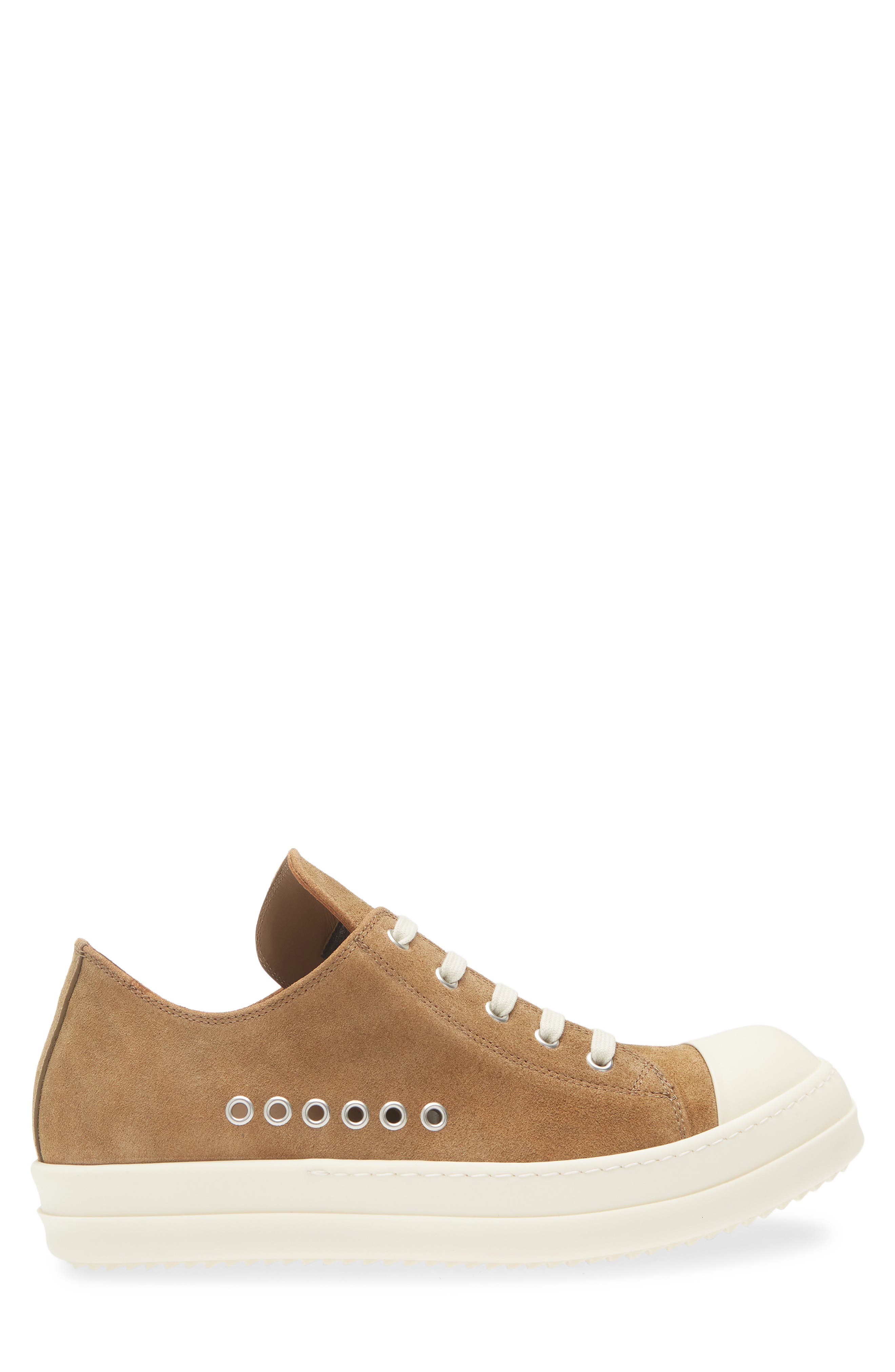 Rick Owens Low Top Sneaker, Alternate, color, Sumi Brown/ Milk/ Milk