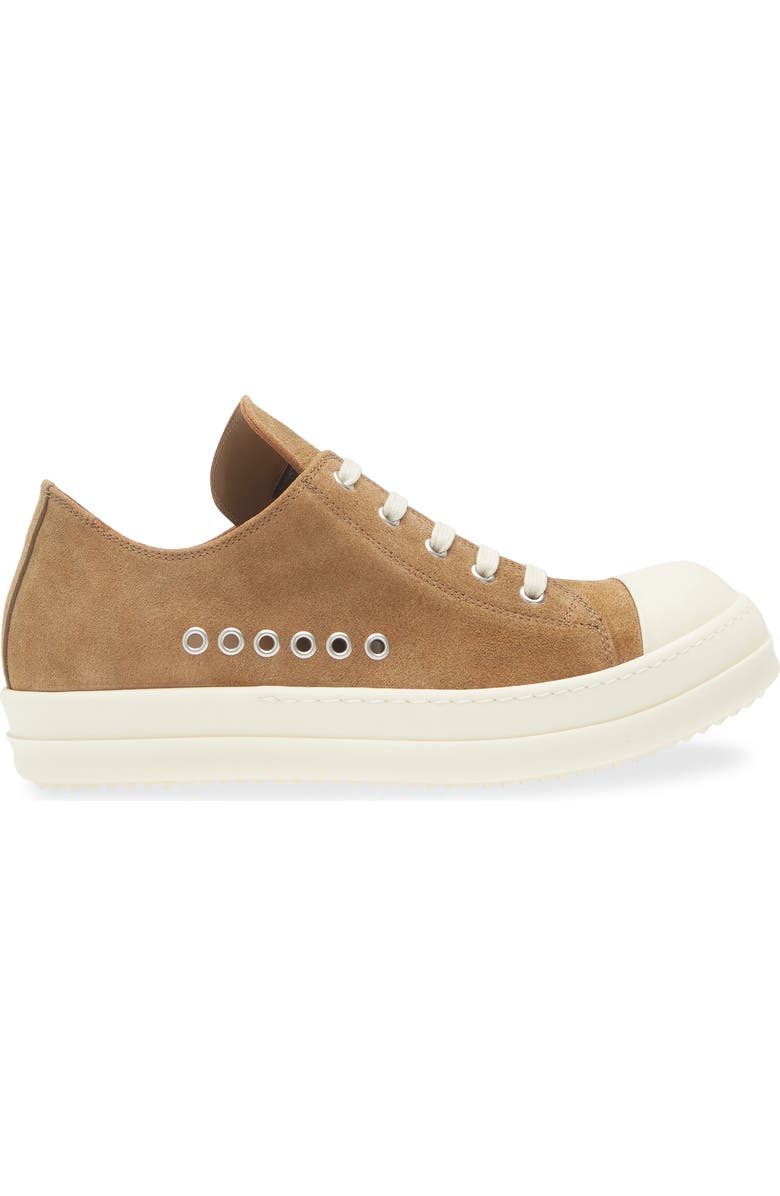 Rick Owens Low Top Sneaker, Alternate, color, Sumi Brown/ Milk/ Milk