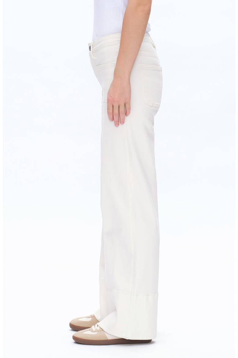 Katia Patch Pocket Wide Leg Jeans, Alternate, color, OFF WHITE