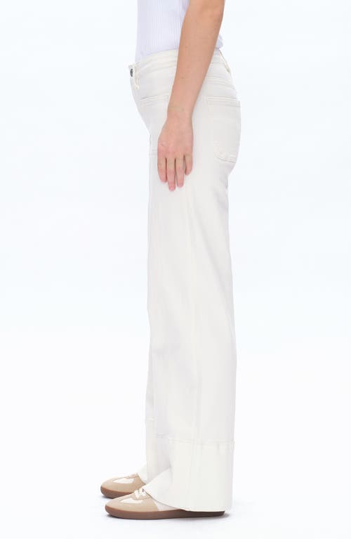 Bayeas Katia Patch Pocket Wide Leg Jeans In White